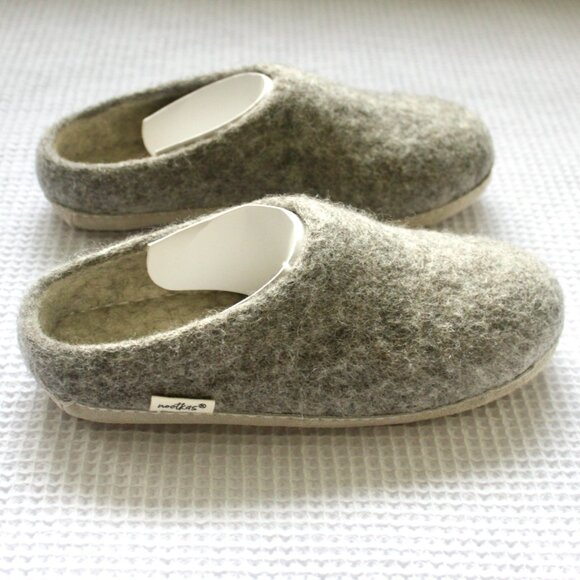 NWT Heather Grey Nootkas Slippers Newport Wool House Shoe 6.5 US / 37 UK - Picture 7 of 10